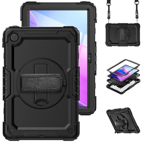 Per Lenovo Tab M10 Plus 10.6 3 ° Gen 2022 Silicone + PC Tablet Case (nero)