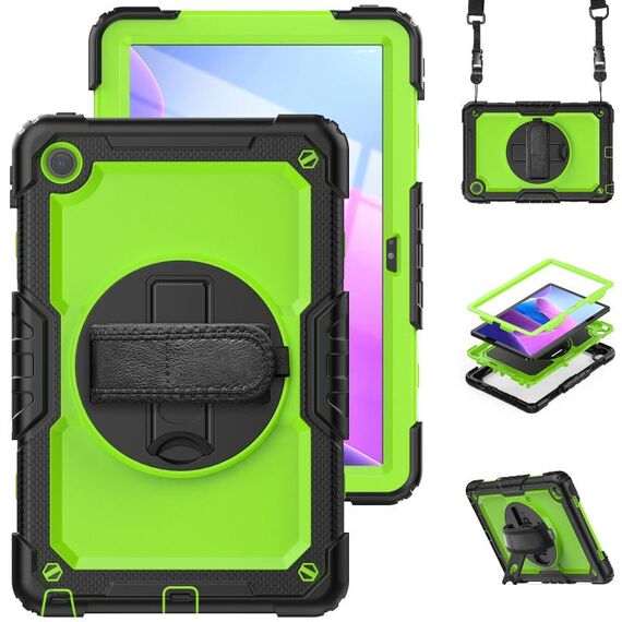 Per Lenovo Tab M10 Plus 10.6 3 ° Gen 2022 Silicone + PC Tablet Case (verde giallo + nero)