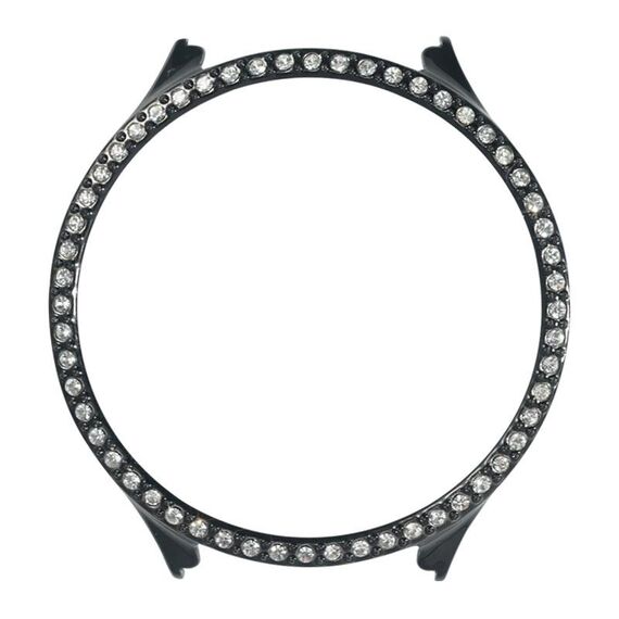 Per Samsung Galaxy Watch 5 44mm TPU Shockproof Silicone Case con diamante (nero)