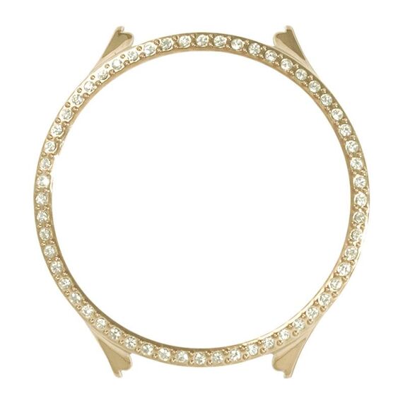 Per Samsung Galaxy Watch 5 44mm TPU Shockproof Silicone Case con diamante (oro)