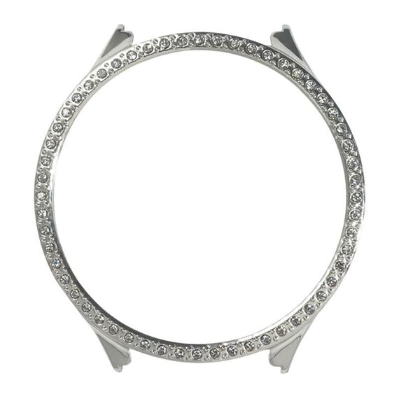 Per Samsung Galaxy Watch 5 44mm TPU Shockproof Silicone Case con Diamond (Sliver)