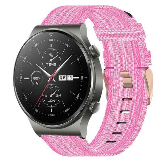 Per Huawei GT2 Pro 22mm Nylon Woven Watch Band (Pink)