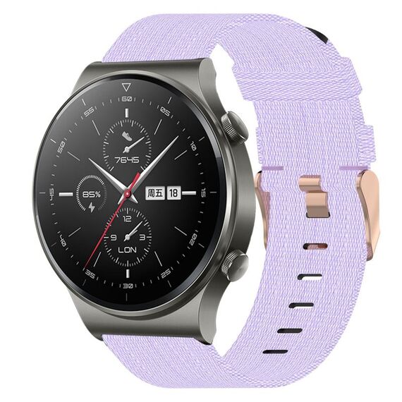 Per Huawei GT2 Pro 22mm Nylon Woven Watch Band (Light Purple)