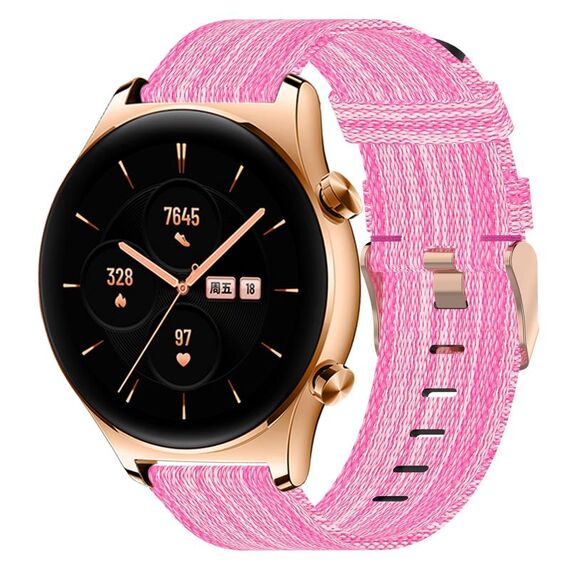 Per onore orologio GS 3 22mm Nylon Woven Watch Band (Pink)