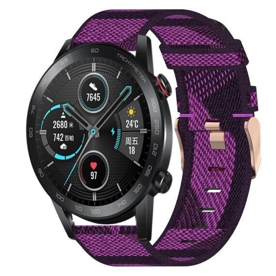 Per onore Magicwatch 2 46mm 22mm Nylon Woven Watch Band (Purple)