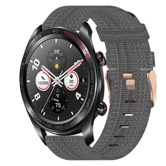 Per onore orologio da sogno 22mm nylon watch watch (grigio scuro)