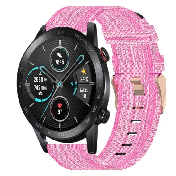 Per onore MagicWatch2 42mm 20mm Nylon Woven Watch Band (Pink)