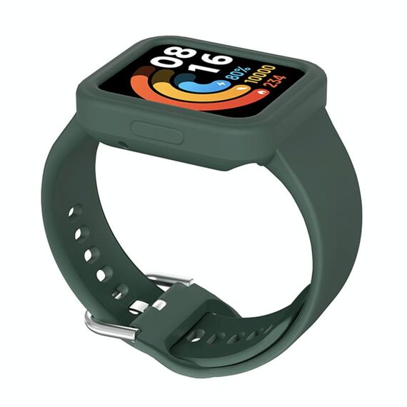 Per Xiaomi Redmi Watch / Watch Lite Cinturino integrato in silicone a tinta unita (verde pino)