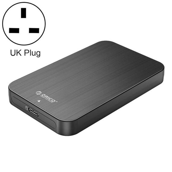 ORICO HM25U3 2,5 pollici USB3.0 Micro-B Custodia per disco rigido, Spina: Spina UK (Nero)