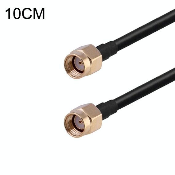 Cavo adattatore coassiale RF RP-SMA maschio a RP-SMA maschio RG174, lunghezza: 10 cm