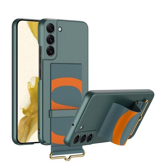 Per Samsung Galaxy S22 + 5G GKK Custodia per telefono con cinturino ultra sottile (verde)