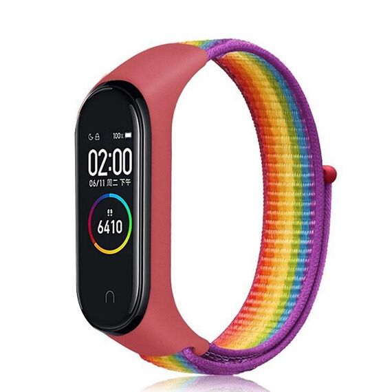 Per Xiaomi Mi Band 7 Cinturino in tessuto di nylon (colori arcobaleno)