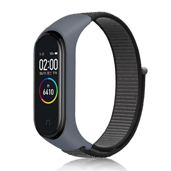 Cinturino per cinturino in tessuto di nylon Xiaomi Mi Band 7 (Grigio Iron Anchor)