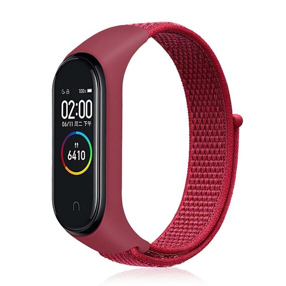 Cinturino per cinturino in nylon con cinturino Xiaomi Mi Band 7 (rosso cinese)