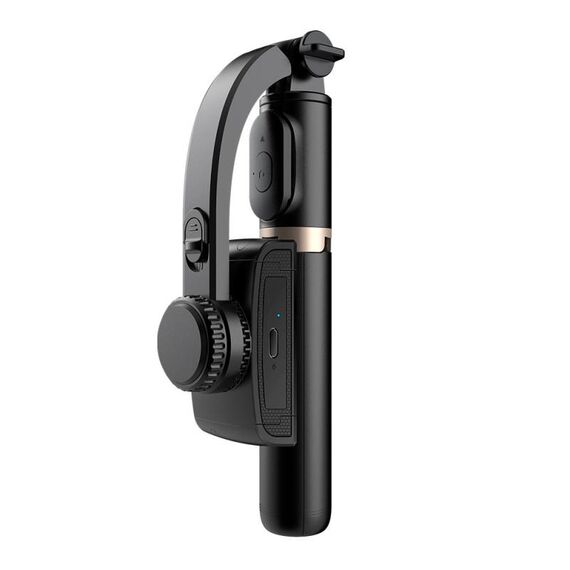 Q08 Stabilizzatore Gimbal Bluetooth Telecomando Treppiede Selfie Stick (Nero)
