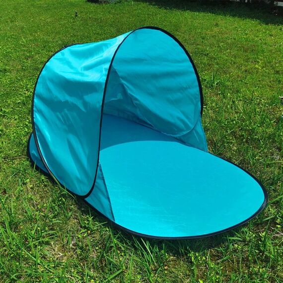Tenda da spiaggia per tenda da sole per il tempo libero singola, colore: blu cielo addensato