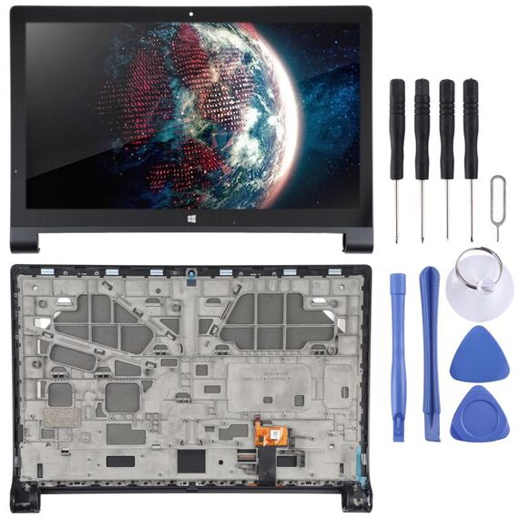 Schermo LCD OEM per Lenovo YOGA Tablet 2 Pro 1371F Digitizer Assemblaggio completo con cornice (nero)