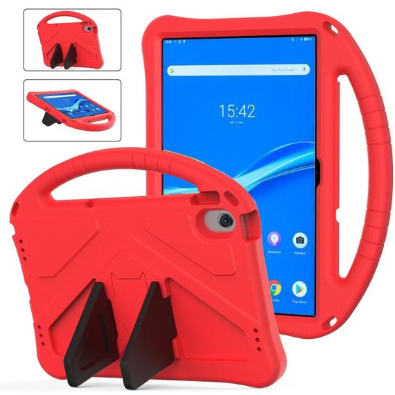 Per Lenovo Tab M10 Plus 10.6 3a generazione TB125FU 2022 EVA Custodia per tablet antiurto con supporto (rosso)
