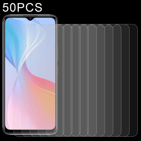Pellicola in vetro temperato 50 pezzi 0,26 mm 9H 2.5D per vivo T1x 5G / 4G / T1x indiano