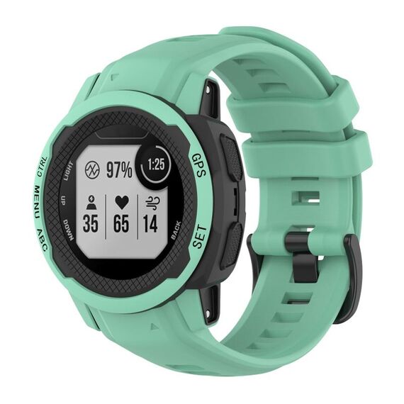 Per cinturino sportivo in silicone a tinta unita Garmin Instinct 2S (anatra d'acqua)