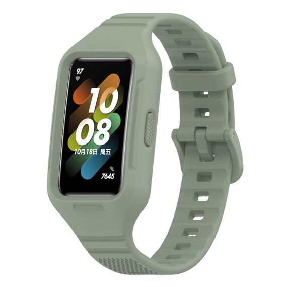 Per Huawei Band 8 / Huawei Band 7 / Honor Band 6 Cinturino in silicone integrato universale (verde chiaro)