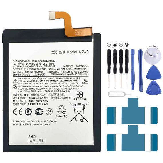 KZ40 3600mAh per la sostituzione della batteria ai polimeri di litio Motorola Moto Z4
