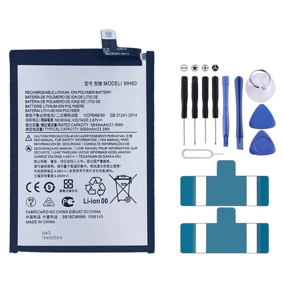 MH60 6000 mAh per la sostituzione della batteria ai polimeri di litio Motorola Moto G10