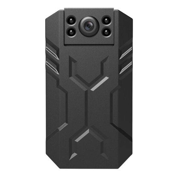 WD16 Mini HD WiFi Camera 180 gradi Registratore con clip posteriore (nero)