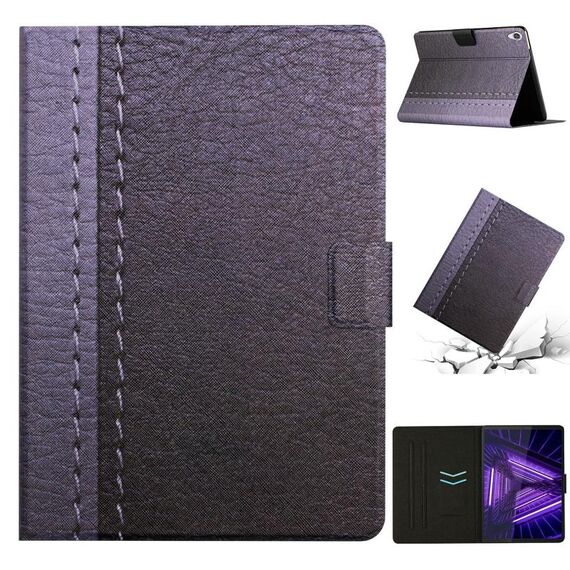 Per Lenovo Tab M10 HD 2nd Gen Stitching Custodia per tablet in pelle intelligente a tinta unita (grigio)