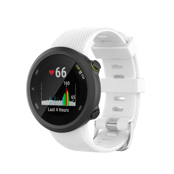 Per Garmin Forerunner 45 / Forerunner 45S cinturino universale in silicone tinta unita twill (bianco)