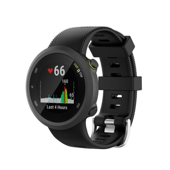 Per Garmin Forerunner 45 / Forerunner 45S cinturino universale in silicone tinta unita twill (nero)