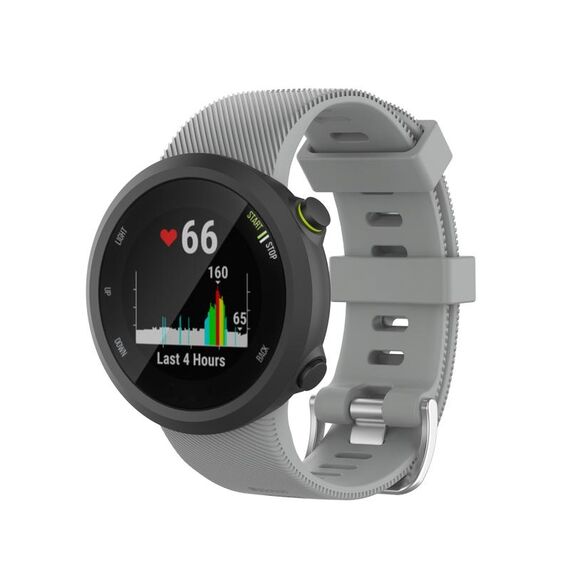 Per Garmin Forerunner 45 / Forerunner 45S cinturino universale in silicone tinta unita twill (grigio)