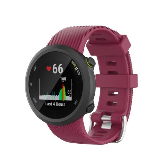 Per Garmin Forerunner 45 / Forerunner 45S Cinturino in silicone tinta unita twill universale (viola)