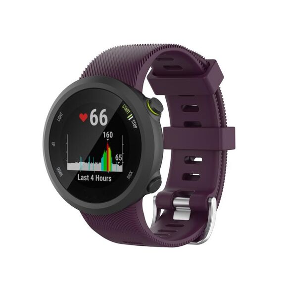 Per Garmin Forerunner 45 / Forerunner 45S cinturino universale in silicone tinta unita twill (viola)