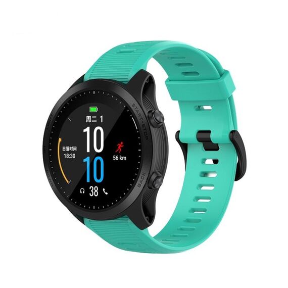 Per Garmin Forerunner945 / fenix5 Plus / Approach S60 cinturino in silicone monocromatico (blu lago)