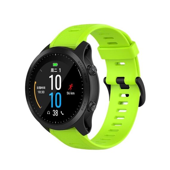 Per Garmin Forerunner945 / fenix5 Plus / Approach S60 cinturino in silicone monocromatico (lime)