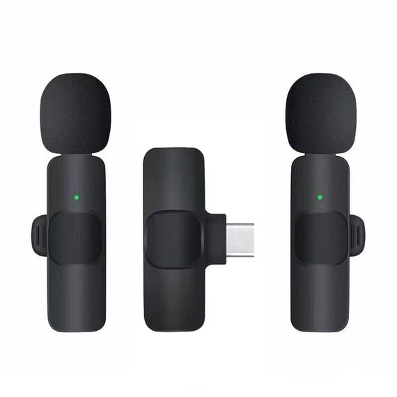 K9 2 in 1 Wireless Clip-on Auto Noise Cancelling Mini microfono dal vivo, Porta: Type-C