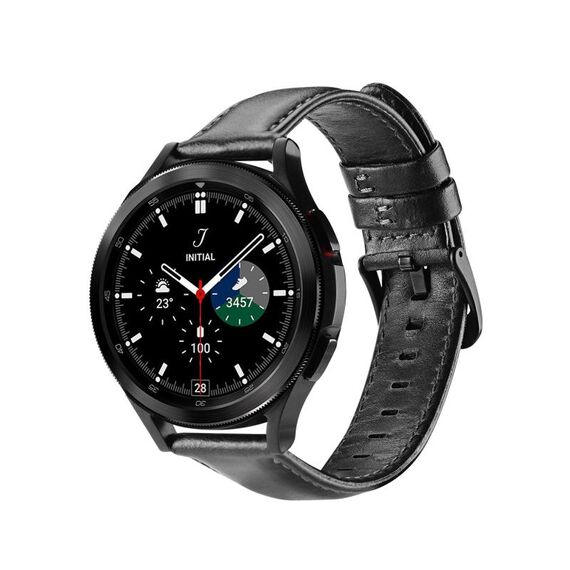 DUX DUCIS Cinturino in vera pelle da 22 mm per orologio Samsung Galaxy/Huawei/Honor/Xiaomi (nero)