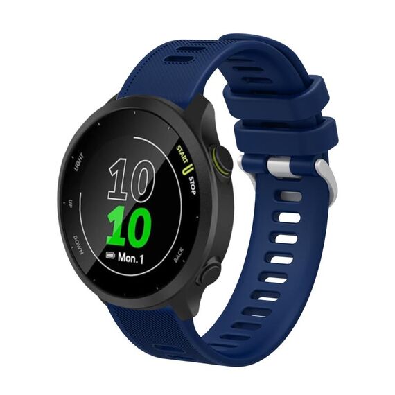 Cinturino per orologio in twill di silicone da 20 mm For Honor Watch ES (blu notte)