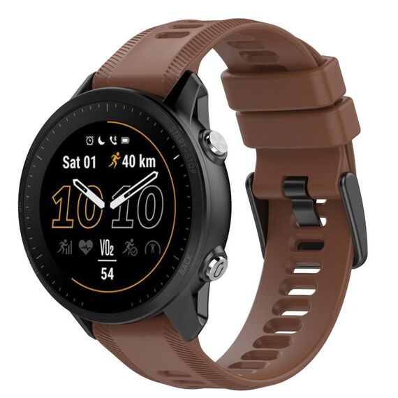 Per Garmin Instinct 2 Cinturino in silicone a tinta unita da 22 mm (colore caffè)