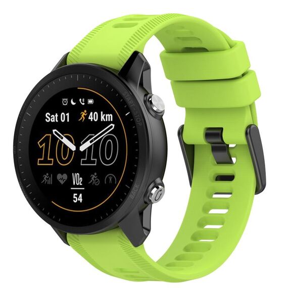 Per Garmin Fenix 6 Sapphire GPS 22mm Cinturino in silicone a tinta unita (colore lime)