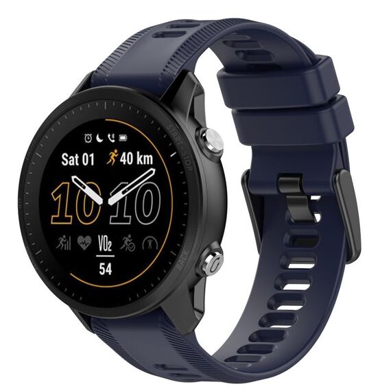 Per cinturino in silicone a tinta unita Garmin Quatix 5 22 mm (blu scuro)