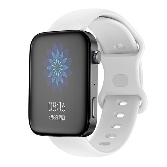Per Xiaomi Mi Watch Cinturino in silicone con fibbia a farfalla da 18 mm (bianco)