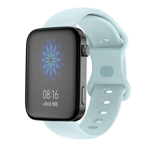Per Xiaomi Mi Watch Cinturino in silicone con fibbia a farfalla da 18 mm (azzurro)