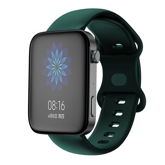 Per Xiaomi Mi Watch Cinturino in silicone con fibbia a farfalla da 18 mm (verde valle)