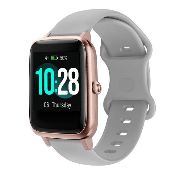 Per Xiaomi Haylou Smart Watch LS01 19mm Cinturino in silicone con fibbia a farfalla (grigio)