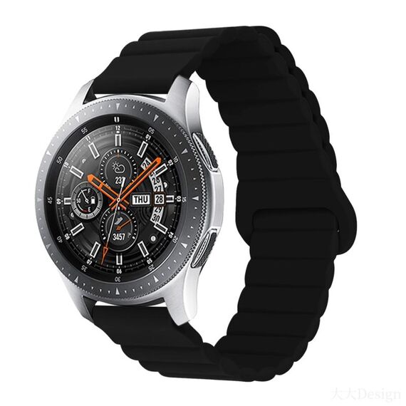 Per Xiaomi Haylou Smart Watch 2 LS02 / RS4 / RS4 Plus Cinturino in silicone magnetico con fibbia inversa (nero)