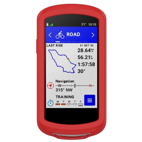 Per Garmin Edge 1040 Cover posteriore completa Cronometro Custodia in silicone (rosso)