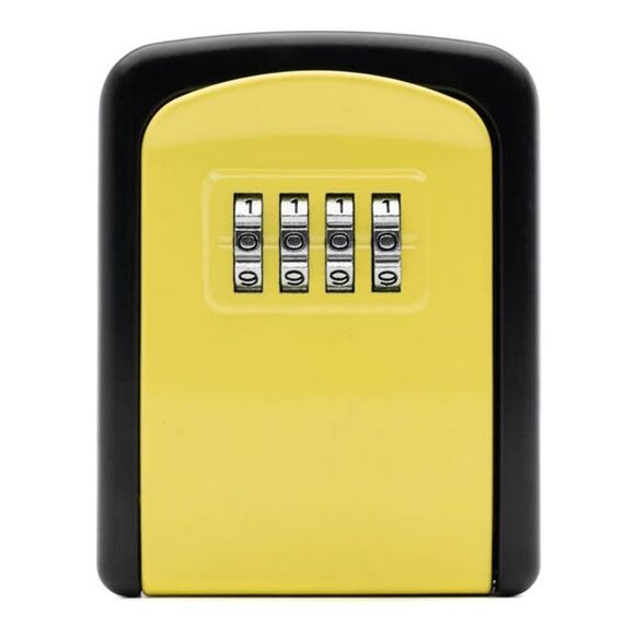 G9 4 cifre password scatola di immagazzinaggio chiave in lega di alluminio (giallo)