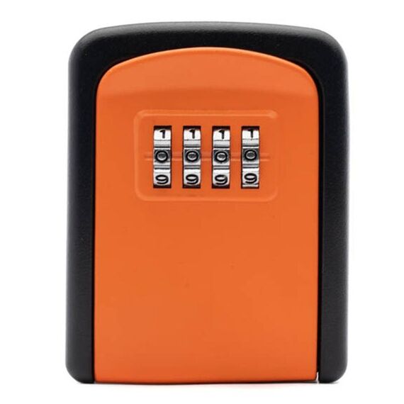 G9 4 cifre password scatola di immagazzinaggio chiave in lega di alluminio (arancione)